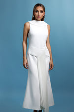 Load image into Gallery viewer, Jozie Sleevess Fold Fish Tail Maxi Dress