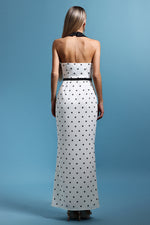 Load image into Gallery viewer, Daryl Sleevess Polka Dot V-Neck Maxi Dress
