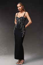 Load image into Gallery viewer, Juyce Sleeveless Diamond Bandage Maxi Dress