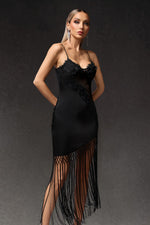 Load image into Gallery viewer, Gracie Sleevess Flowers Tassels Maxi Dress