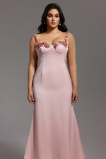 Load image into Gallery viewer, Esne Flower Halter Maxi Dress - Pink
