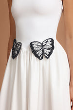 Load image into Gallery viewer, Tereza Square Collar Halter Butterfly Midi Dress