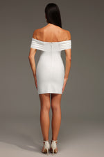 Load image into Gallery viewer, Verney Off The Shoulder Bow Diamond Bandage Mini Dress
