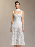 Load image into Gallery viewer, Junya Lace Corset Sleeveless Midi Dress