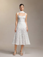 Load image into Gallery viewer, Junya Lace Corset Sleeveless Midi Dress