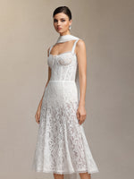 Load image into Gallery viewer, Junya Lace Corset Sleeveless Midi Dress