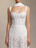 Load image into Gallery viewer, Junya Lace Corset Sleeveless Midi Dress