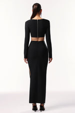 Load image into Gallery viewer, Susan Long Sleeves Hollow Out Butterfly Bandage Maxi Two-Piece Set
