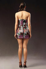 Load image into Gallery viewer, Polasa Halter Sleeveless Sequins Flower Mini Dress