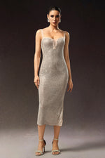 Load image into Gallery viewer, Logan Sleeveless Diamond Midi Dress