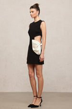Load image into Gallery viewer, Cutout Crepe Mini Dress