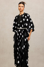 Load image into Gallery viewer, Quanne Short Sleeves Folds Maxi Dress