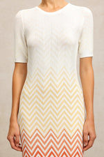 Load image into Gallery viewer, Viney Round Neck Short Sleeves Midi Dress