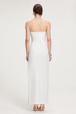 Load image into Gallery viewer, Corset-Style Crepe Maxi Dress
