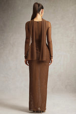 Lade Bild in die Galerieansicht, Zimino Long Sleeve Ruched Tulle Maxi Dress