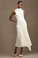 Load image into Gallery viewer, Jozie Sleevess Fold Fish Tail Maxi Dress