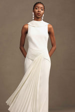 Load image into Gallery viewer, Jozie Sleevess Fold Fish Tail Maxi Dress