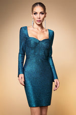 Load image into Gallery viewer, Gani Classic Contour Long Sleeve Bandage Maxi Dress