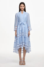 Load image into Gallery viewer, Doro Resort Flowy Long Sleeve Ruched Floral Woven Maxi Dress