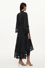 Load image into Gallery viewer, Kava Resort Flowy Long Sleeve Lace Floral Woven Maxi Dress
