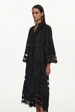 Load image into Gallery viewer, Kava Resort Flowy Long Sleeve Lace Floral Woven Maxi Dress