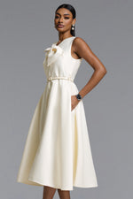 Load image into Gallery viewer, Fallon Elegant Tailored Sleeveless Bow Detailed Woven Maxi Dress