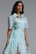 Load image into Gallery viewer, Nikuna Resort Flowy Short Sleeve Floral Print Woven Mini Dress
