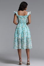 Load image into Gallery viewer, Myla Resort Flowy Sleeveless Ruffle Floral Print Woven Midi Dress