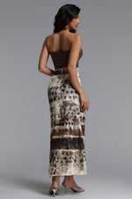 Load image into Gallery viewer, Zavan Resort Flowy Sleeveless Knit Top And Print Woven Skirt Two Piece Set