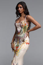 Load image into Gallery viewer, Xapana Resort Contour Sleeveless Mesh Maxi Dress