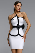 Lade Bild in die Galerieansicht, Erica Classic Contour Contrast Bandage Mini Dress