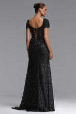 Lade Bild in die Galerieansicht, Ilia Glamorous Contour Ruched Sequin Maxi Dress