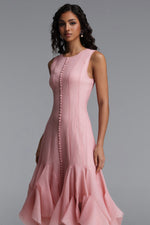 Load image into Gallery viewer, Ethel Resort Flowy Round Neck Sleeveless Ruffle Chiffon Maxi Dress