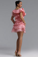 Load image into Gallery viewer, Juhly Chic Flowy Sleeveless Floral Ruffle Tiered Tulle Mini Dress	