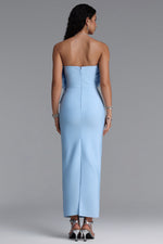Load image into Gallery viewer, Wenie Gentle Feather Off Shoulder Tassel Bandage Maxi Dress