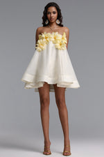 Charger l'image dans la visionneuse de la Galerie, Johe Resort Flowy Sleeveless Floral Organza Mini Dress