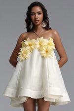 Charger l'image dans la visionneuse de la Galerie, Johe Resort Flowy Sleeveless Floral Organza Mini Dress