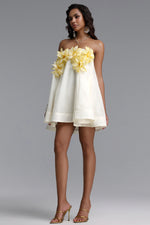 Charger l'image dans la visionneuse de la Galerie, Johe Resort Flowy Sleeveless Floral Organza Mini Dress