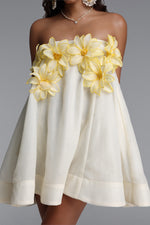 Charger l'image dans la visionneuse de la Galerie, Johe Resort Flowy Sleeveless Floral Organza Mini Dress