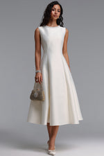Load image into Gallery viewer, Velma Minimalist Cinched-Waist Sleeveless Pearl Rhinestone A-Line Maxi Dress