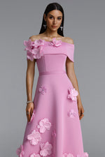 Lade Bild in die Galerieansicht, Gacia Elegant Off Shoulder Floral Maxi Dress
