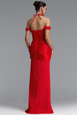 Charger l'image dans la visionneuse de la Galerie, Fredrika Sexy Halter Off Shoulder Ruffle Lace Maxi Dress