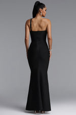 Load image into Gallery viewer, Islay Glamorous One Shoulder Rhinestone Mermaid Bandage Maxi Dress