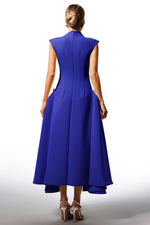 Load image into Gallery viewer, Paca Choker Sleeveless BlueMaxi Dress