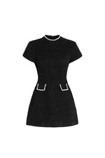 Load image into Gallery viewer, Quincy Short Sleeve Diamond Mini Dress