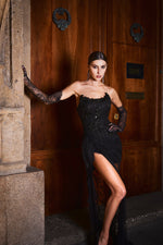 Load image into Gallery viewer, Thandiwe Lace Strapless Maxi Dress