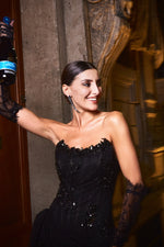 Load image into Gallery viewer, Thandiwe Lace Strapless Maxi Dress