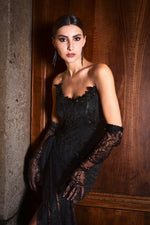 Load image into Gallery viewer, Thandiwe Lace Strapless Maxi Dress