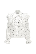 Load image into Gallery viewer, Walda Long Sleeves Dot Printed Folds Two-Piece Set
