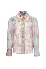 Lade Bild in die Galerieansicht, Ruby Long Sleeve Floral Printed Lace Top And Skirt Two-Piece Set